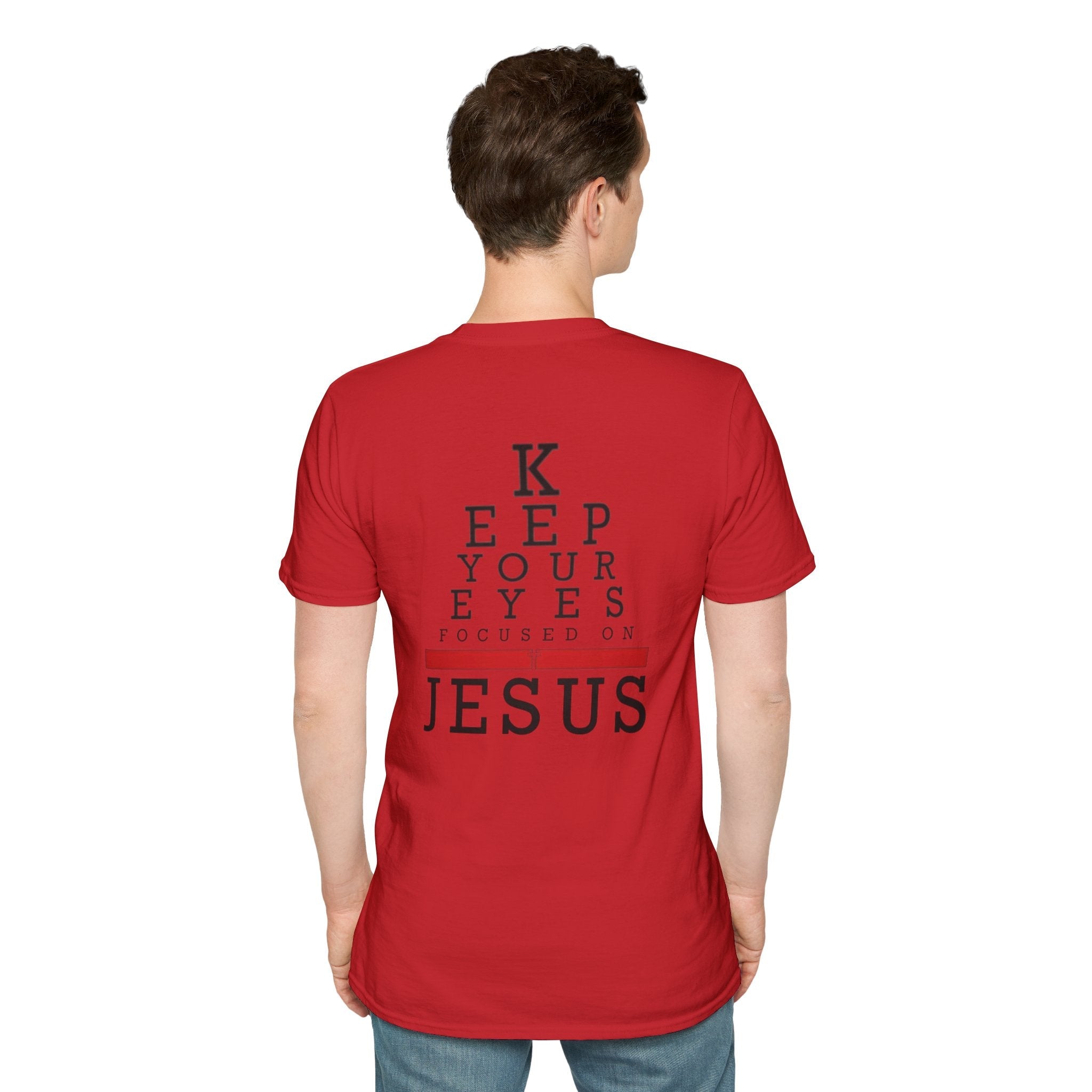 Keep Your Eyes Focused on Jesus T-shirt - Eye Chart Christian T-shirt - Faith Apparel Printify