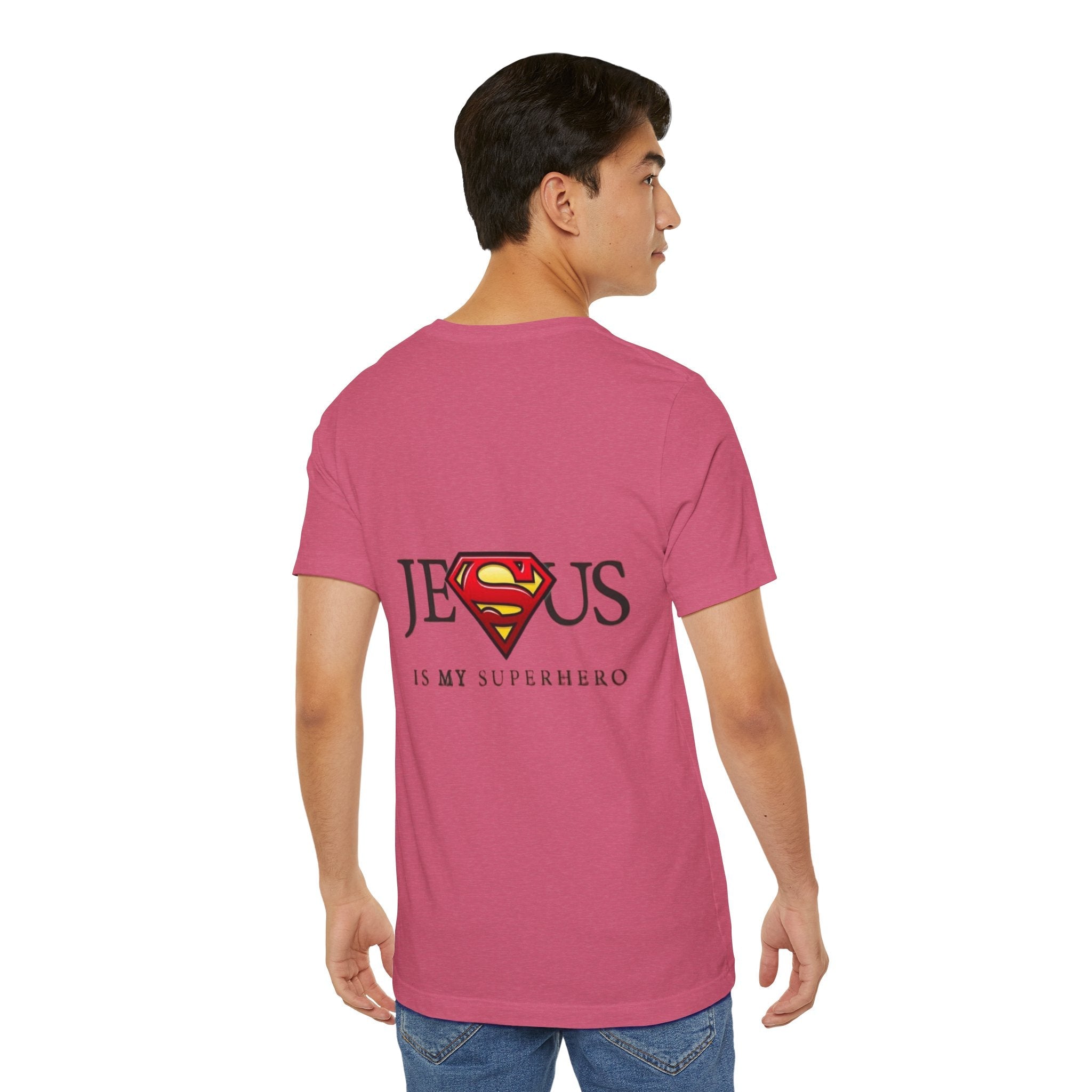 Jesus Is My Superhero T-Shirt — Faith-Based Superman-Inspired Tee Printify
