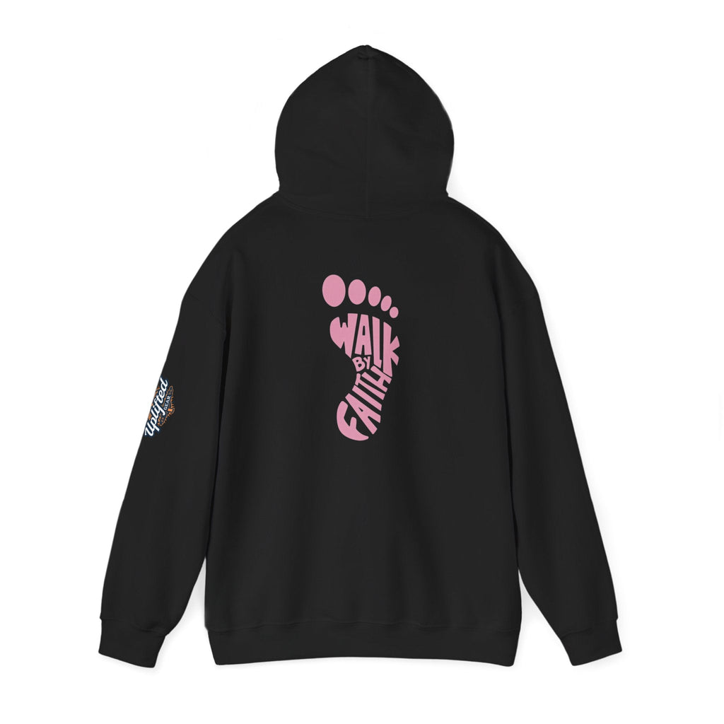 Walk By Faith Footprint Hoodie Printify