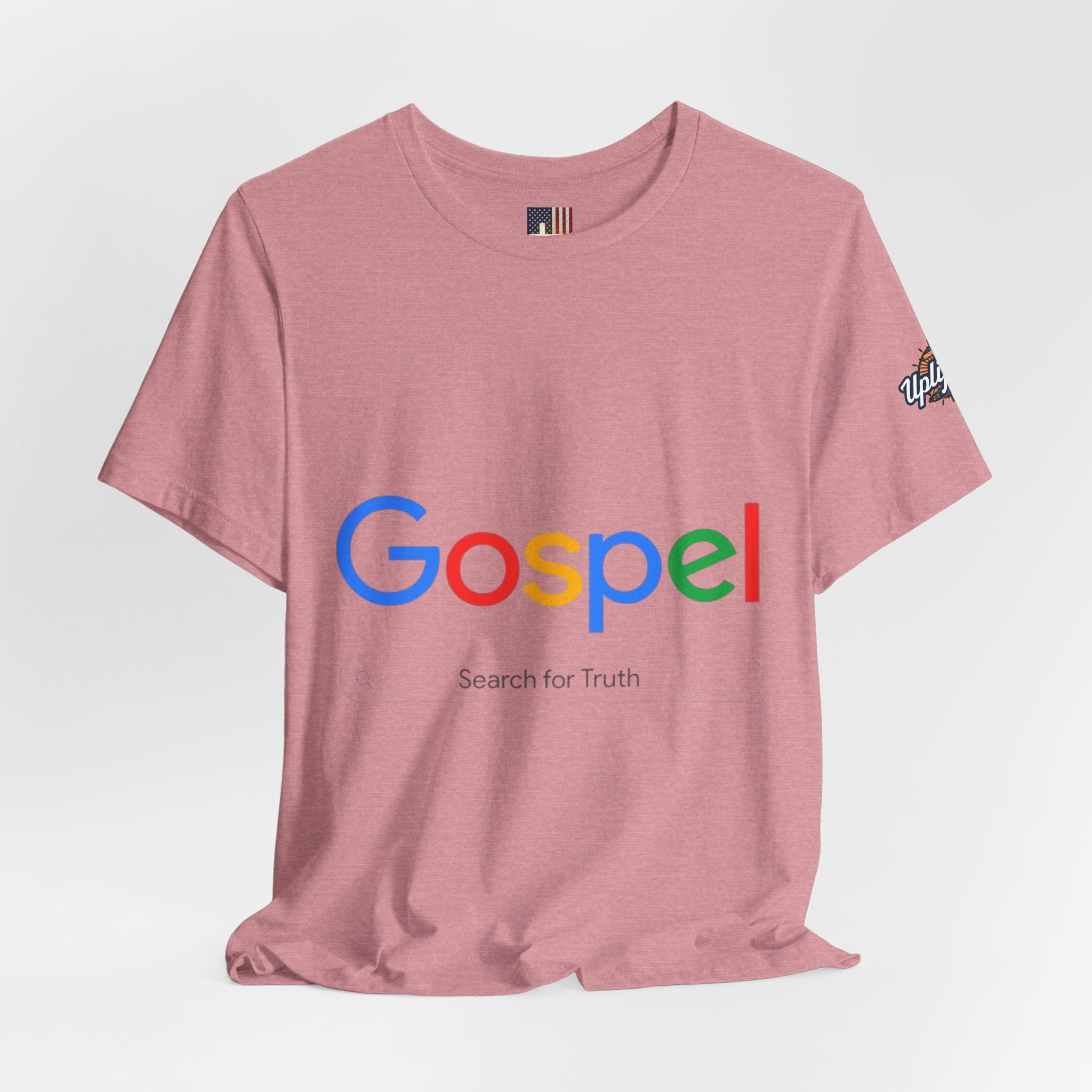 Gospel Graphic Tee — "Gospel" Colorful Logo Christian T-Shirt Printify