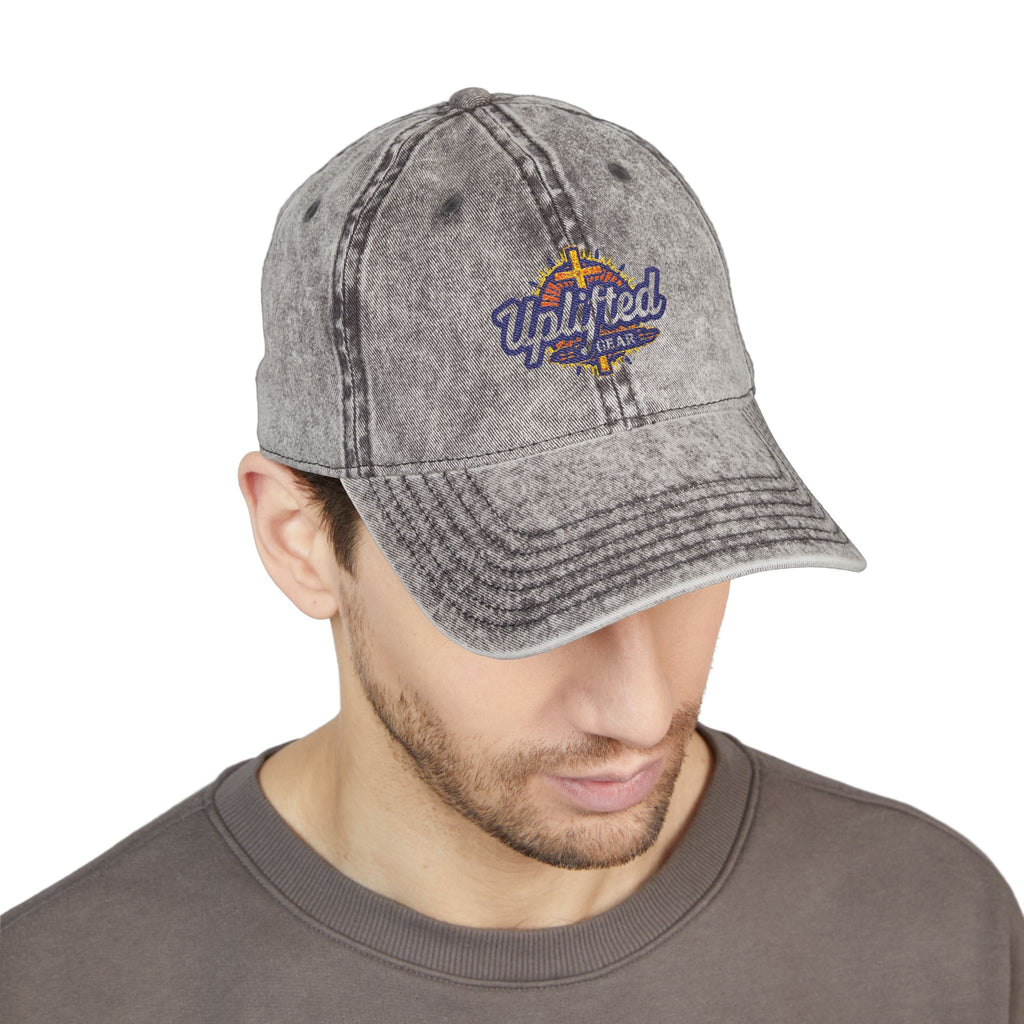 Uplifted Gear Embroidered Christian Hat – Bold Faith Cap for Inspired Living Printify