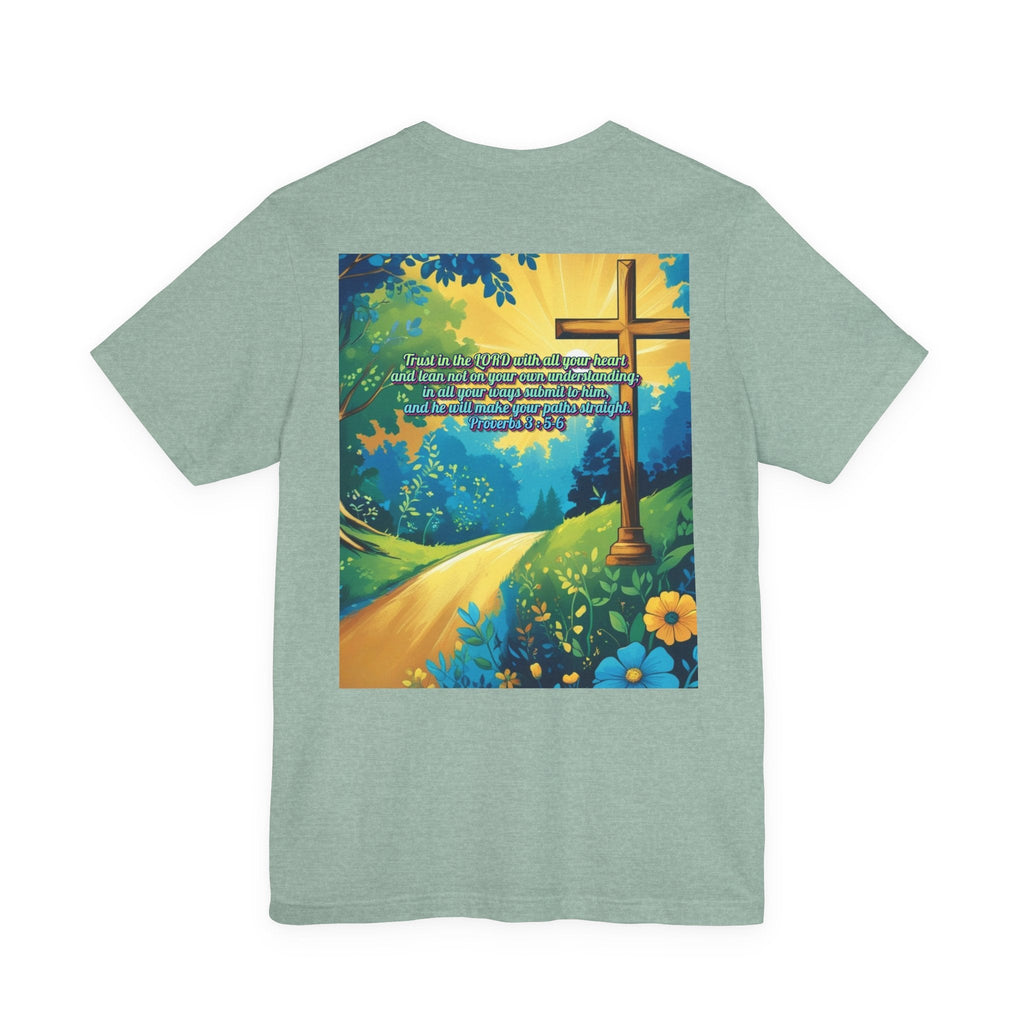Trust in The Lord Proverbs 3:5-6 Biblical Design Unisex Jersey Short Sleeve Tee Printify