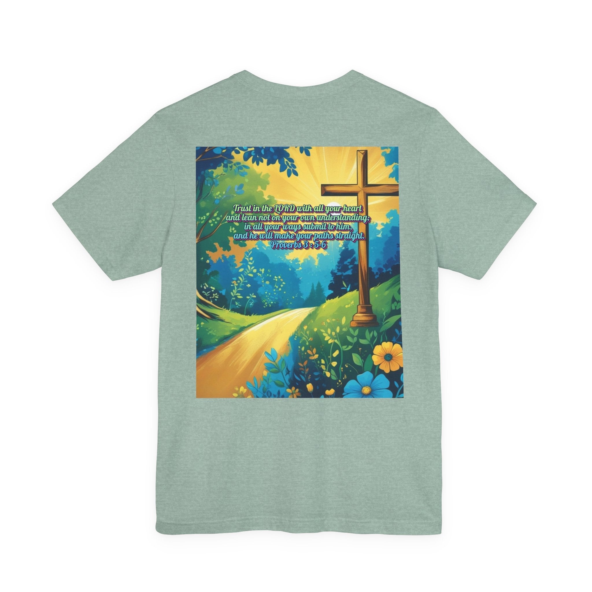 Trust in The Lord Proverbs 3:5-6 Biblical Design Unisex Jersey Short Sleeve Tee Printify