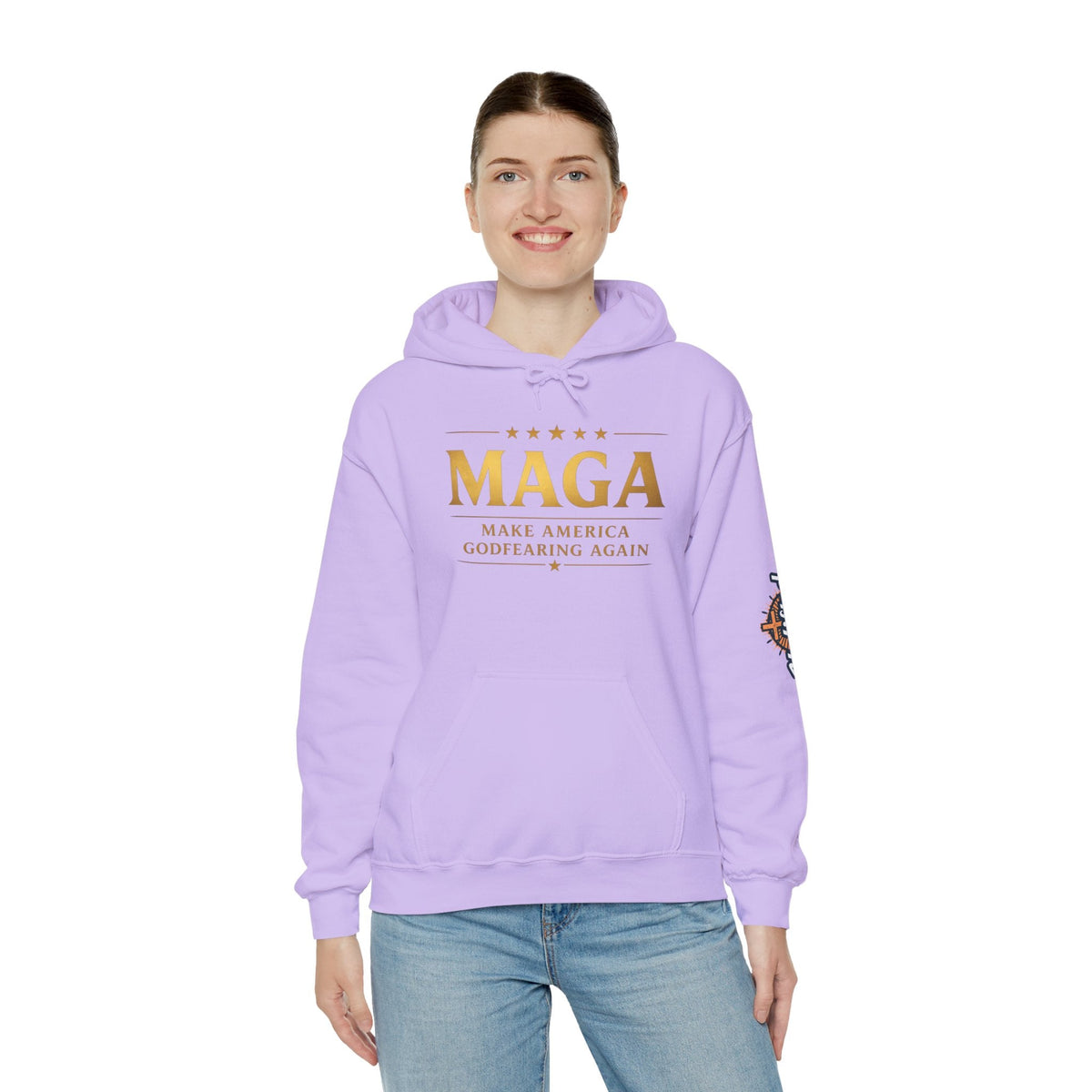 Hoodie - MAGA "Make America Godfearing Again" Political Graphic Hoodie Printify