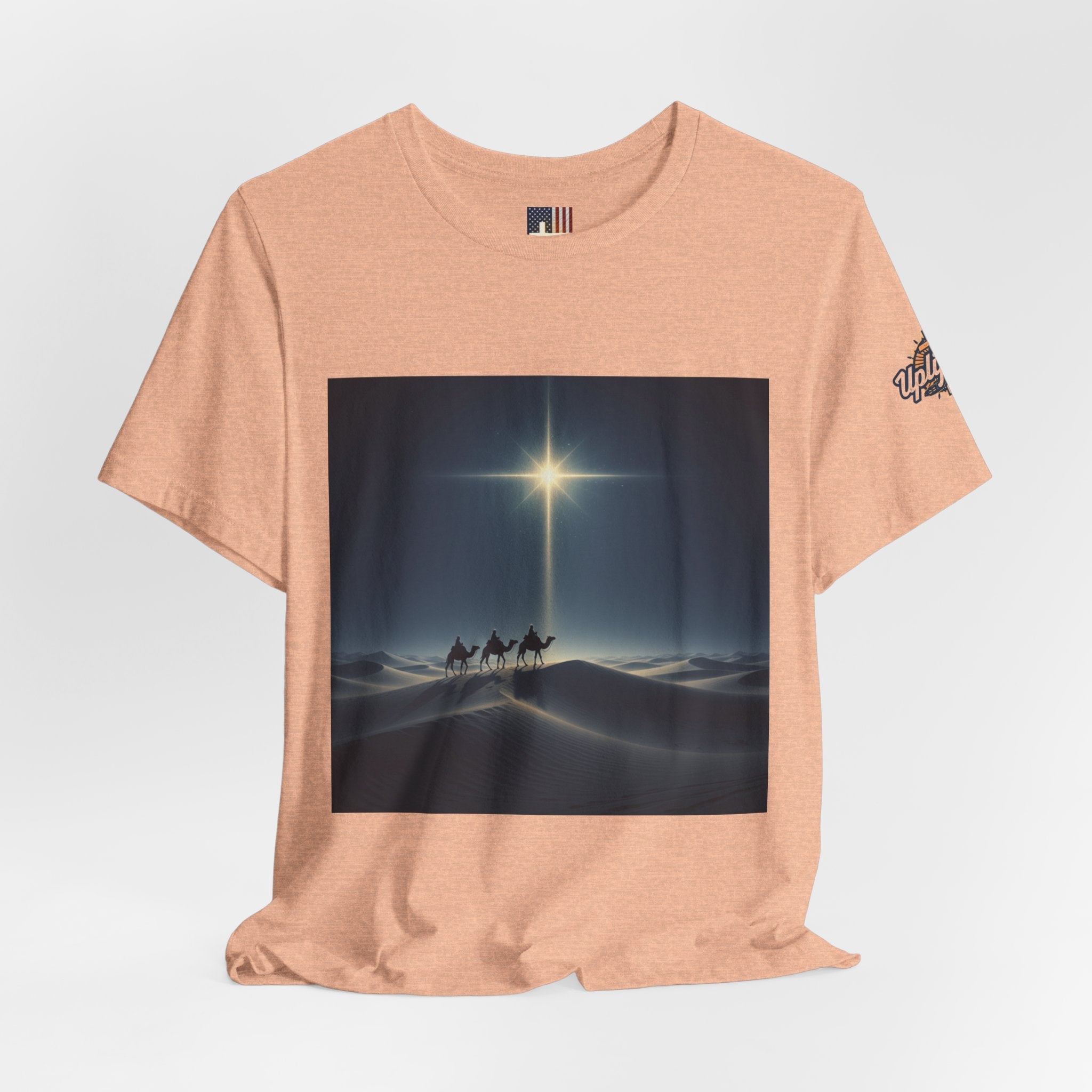 3 Wise Men T-shirt – Magi Camels Nativity Journey Christian Christmas T-shirt for Epiphany Faith & Holy Night Printify