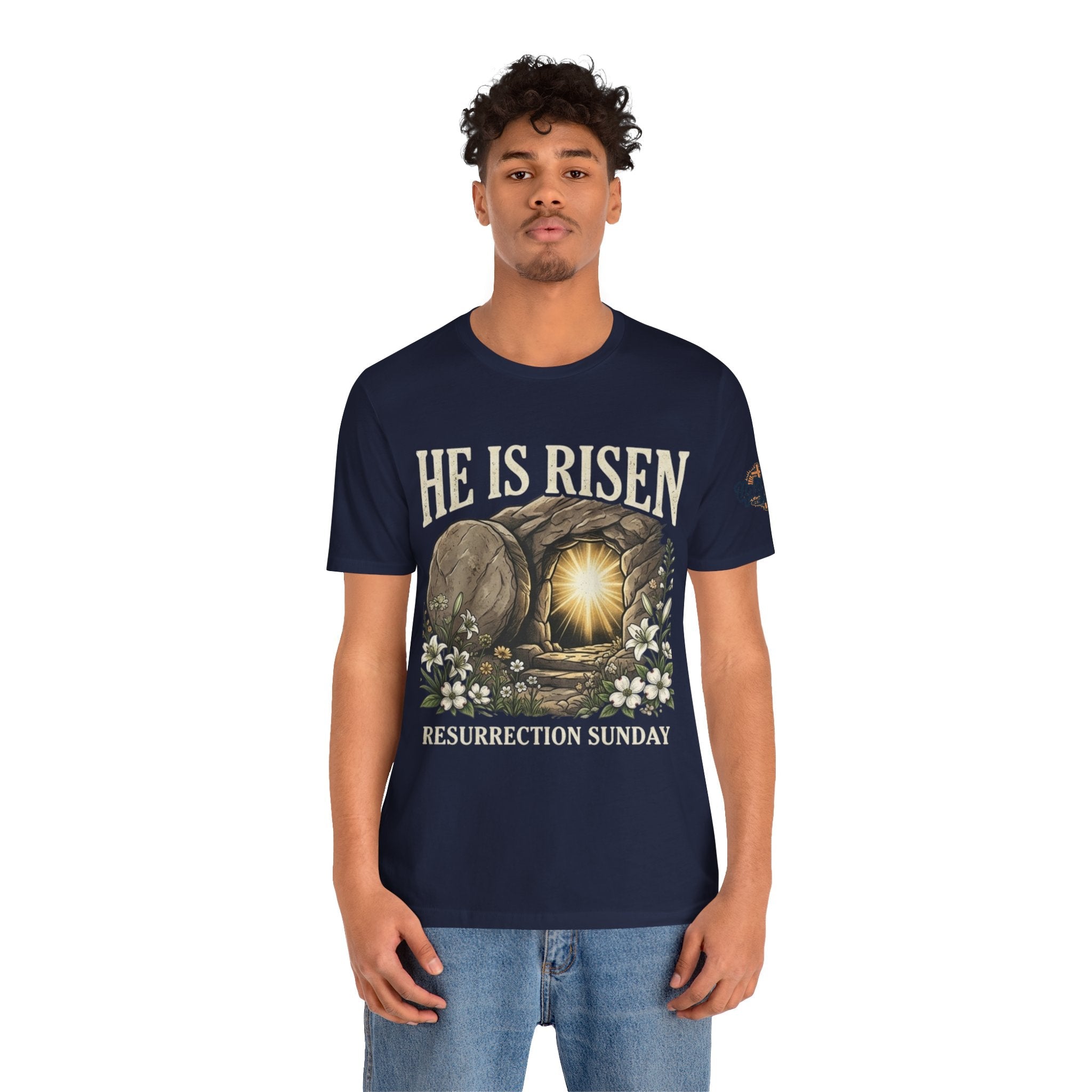 He Is Risen T-Shirt — Jesus Christ Resurrection Easter Tee Printify