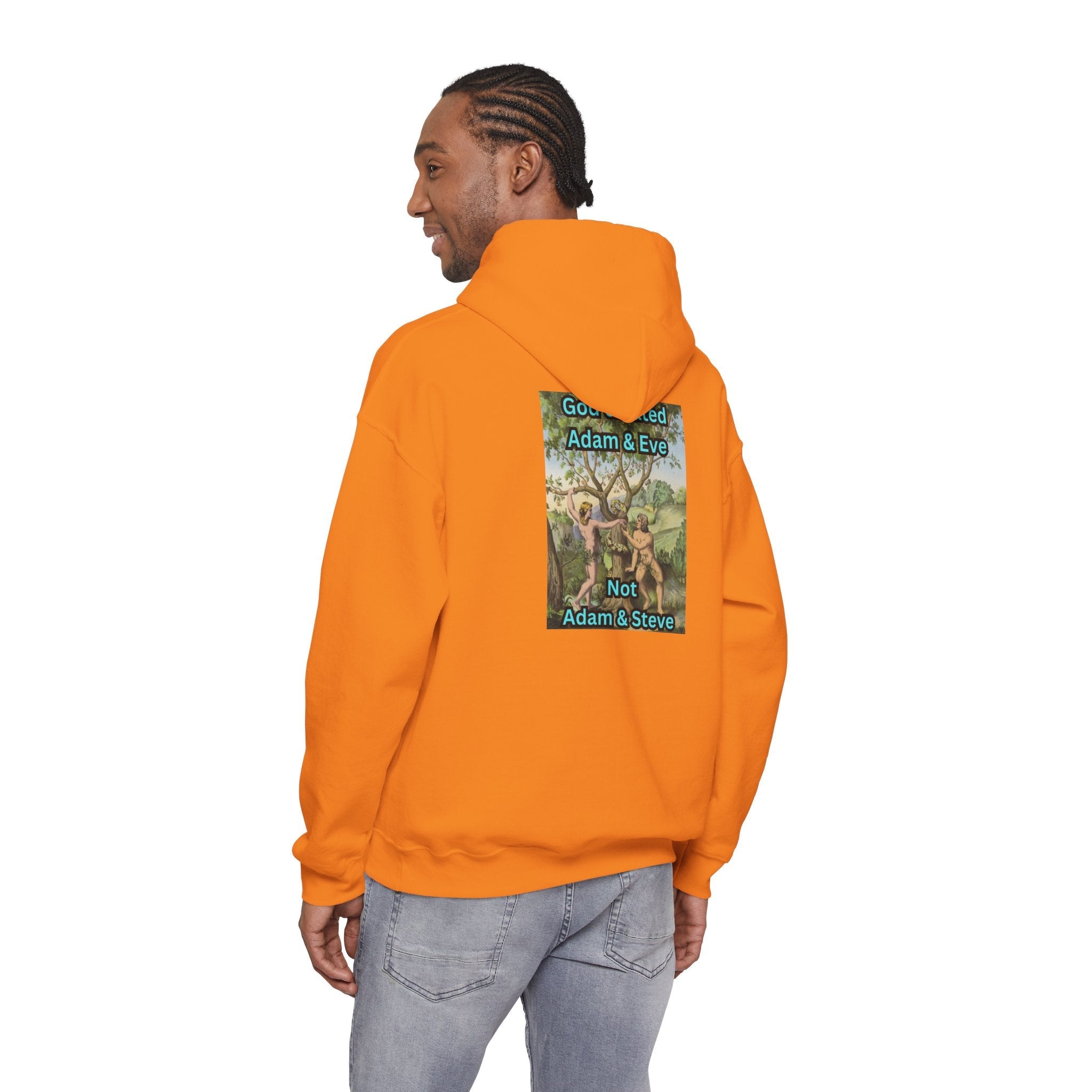 God Created Adam and Eve Hoodie – Biblical Truth Christian Hoodie for Unshakable Faith Printify