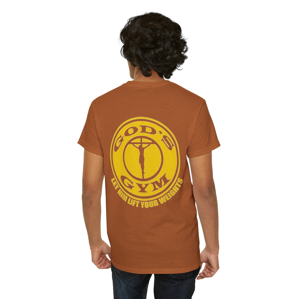 God's Gym T-Shirt — "Let Him Lift Your Weights" Christian Fitness Tee Printify