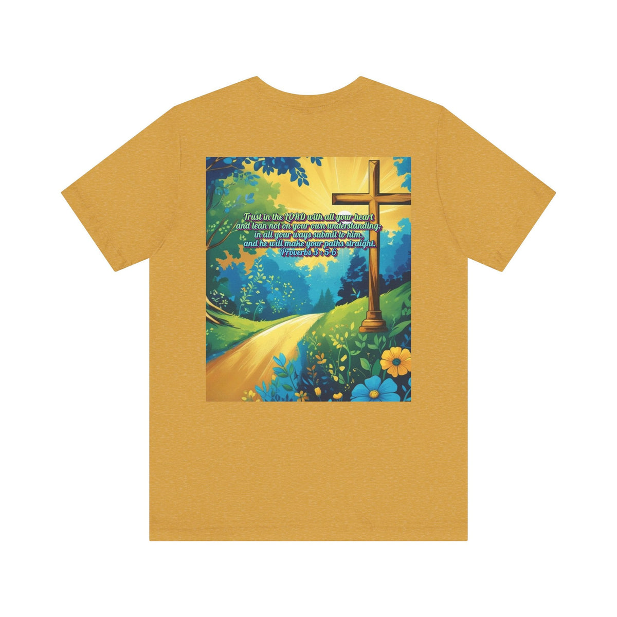 Trust in The Lord Proverbs 3:5-6 Biblical Design Unisex Jersey Short Sleeve Tee Printify
