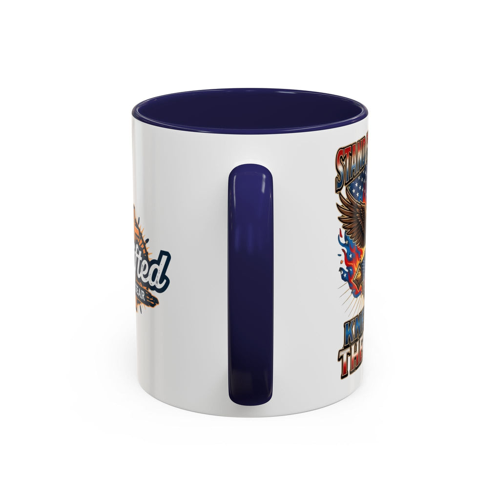 Patriotic Eagle Coffee Mug — "Stand for the Flag, Kneel for the Cross" (11/15oz) Printify