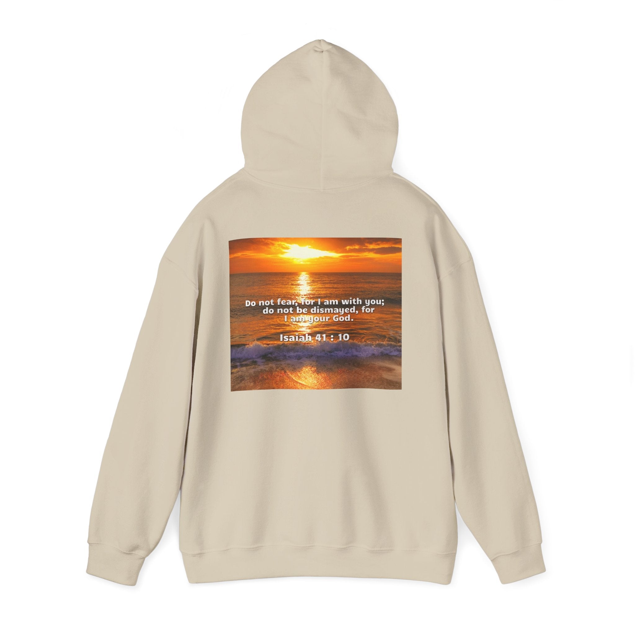Bible Verse Unisex Heavy Blend™ Hooded Sweatshirt - Isaiah 41 : 10 Printify