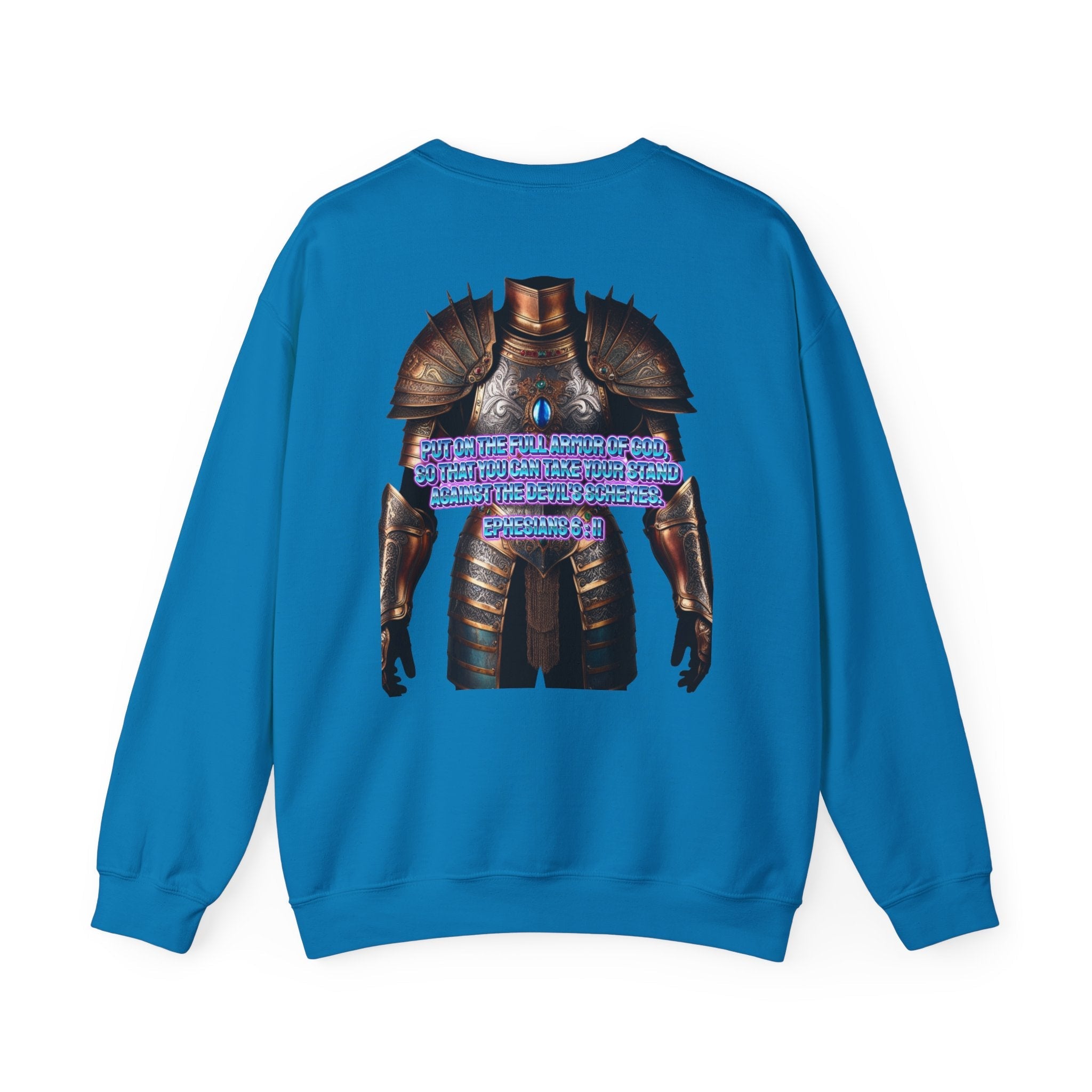 Religious Graphic Armor Of God Design - Unisex Heavy Blend™ Crewneck Sweatshirt Printify