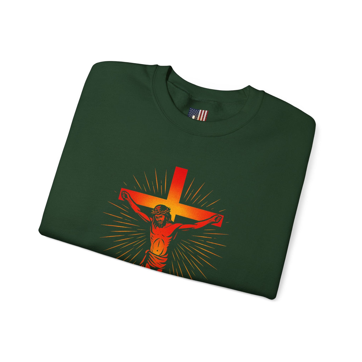 Unashamed Sweatshirt – Romans 1:16 Crucifixion Christian Sweatshirt for Bold Unwavering Faith Printify