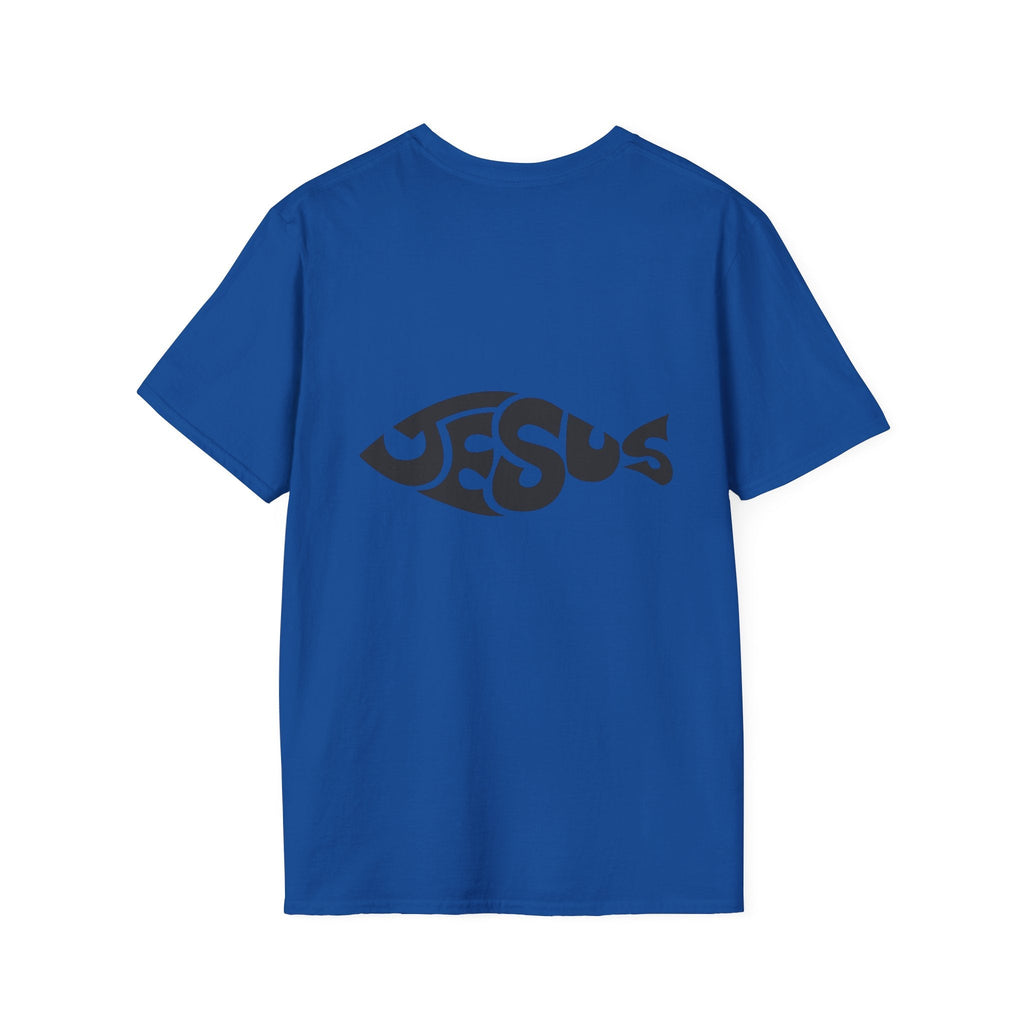 Ichthus Jesus Fish T-shirt - Jesus Word Art - Christian Faith Symbol T-shirt Printify