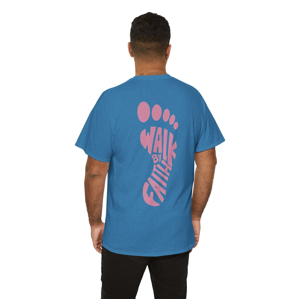 Walk By Faith Footprint T-Shirt Printify