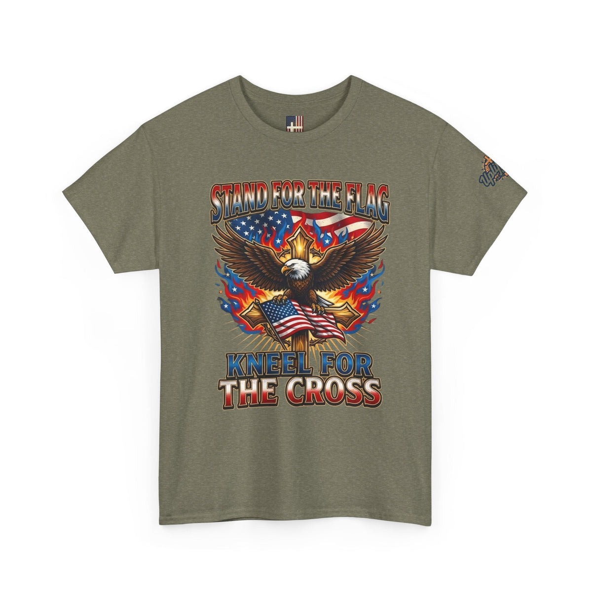 Stand for the Flag Kneel for the Cross T-shirt | Patriotic Eagle T-shirt Printify