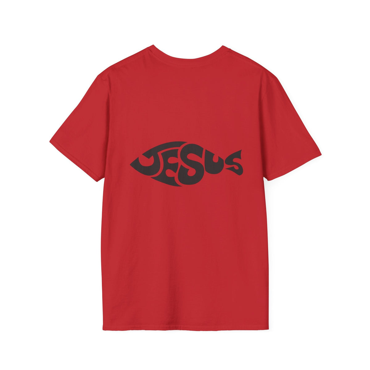 Ichthus Jesus Fish T-shirt - Jesus Word Art - Christian Faith Symbol T-shirt Printify
