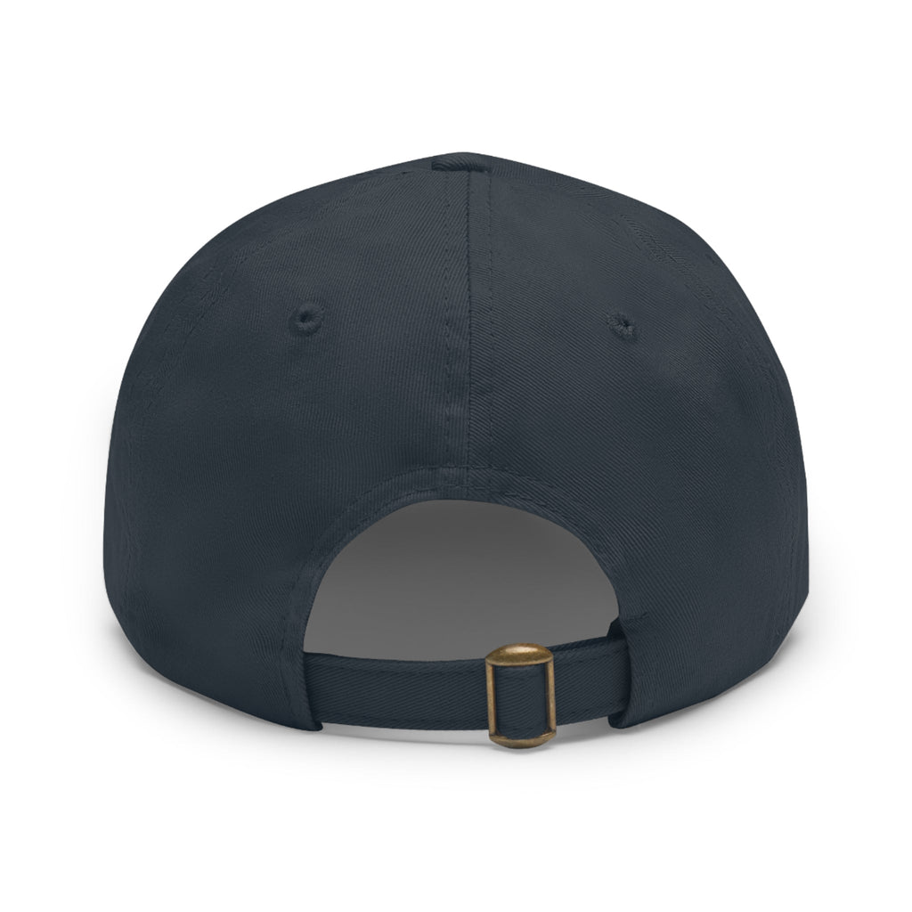 Uplifted Gear Leather Patch Dad Hat — Vintage Aviation Logo Cap Printify