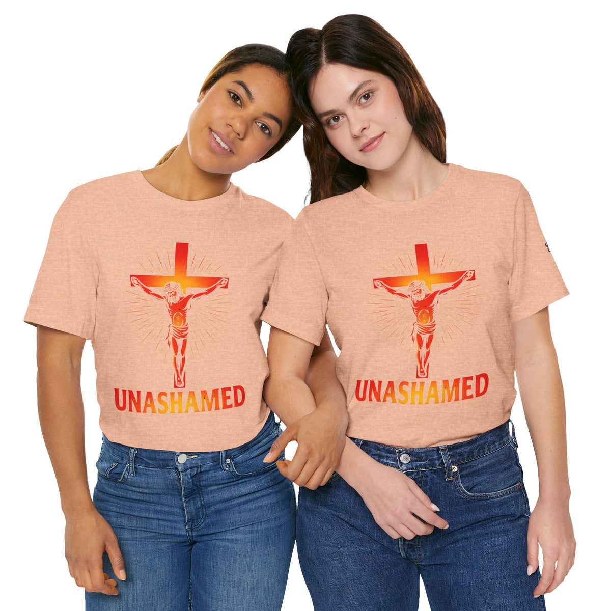 Unashamed T-shirt – Romans 1:16 Crucifixion Christian t-shirt for Bold Unwavering Faith Printify
