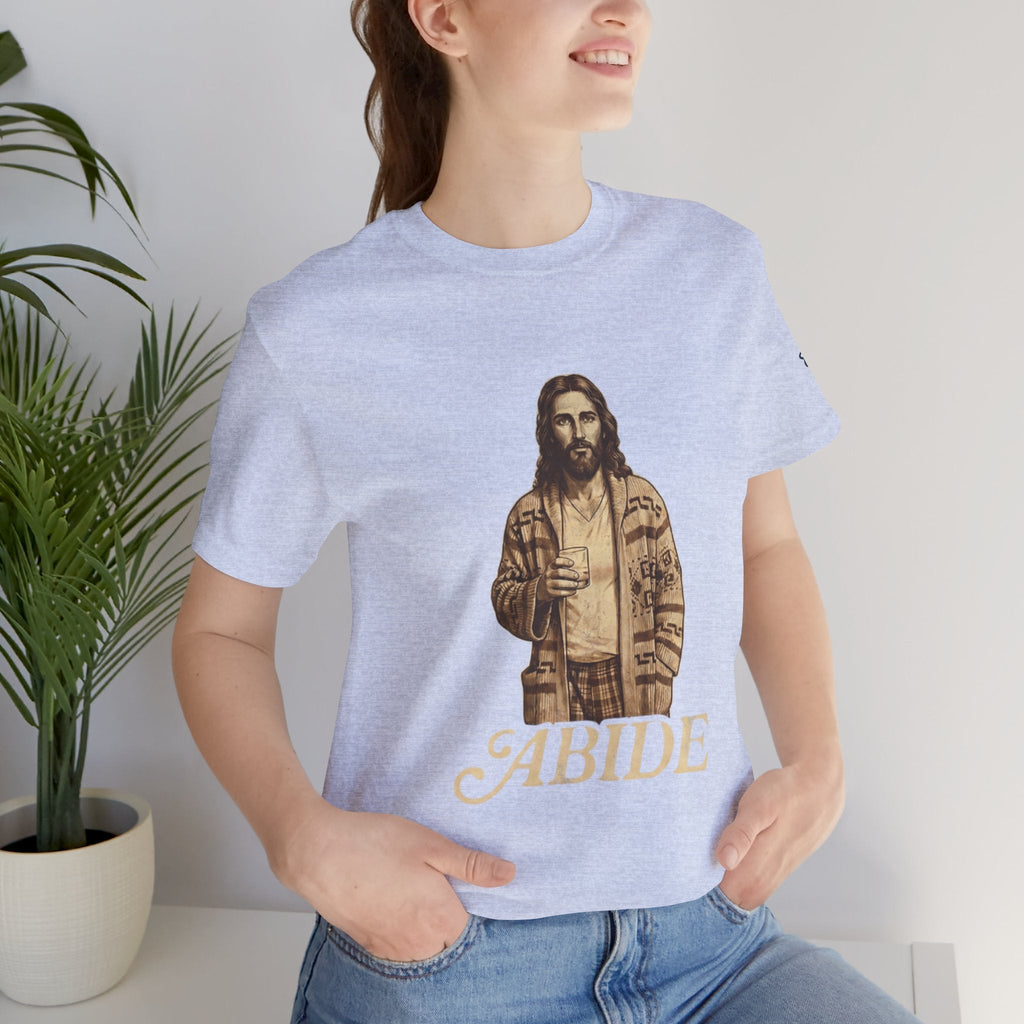 Abide Vintage Jesus Tee — "The Dude" Graphic Christian T-Shirt Printify
