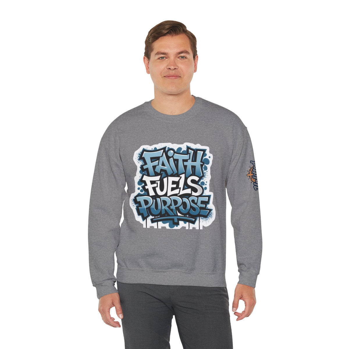 Faith Fuels Purpose Sweatshirt – Inspirational Christian Sweatshirt for Divine Drive & Unstoppable Belief Printify