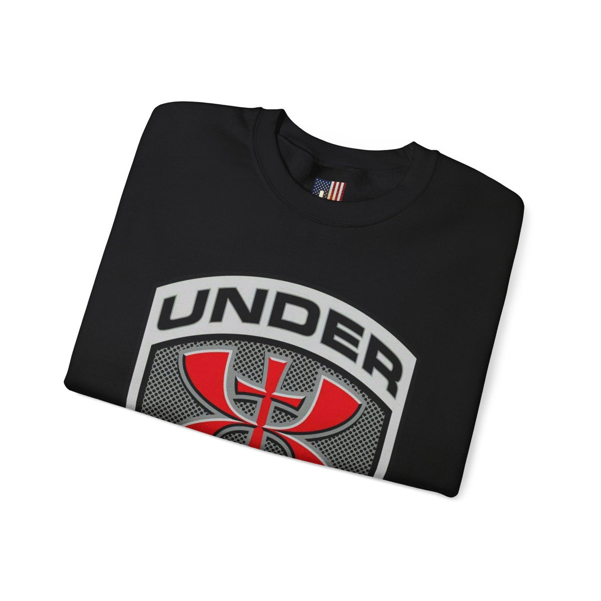 Under His Armor Crewneck Sweatshirt — Christian Faith Graphic Pullover Printify