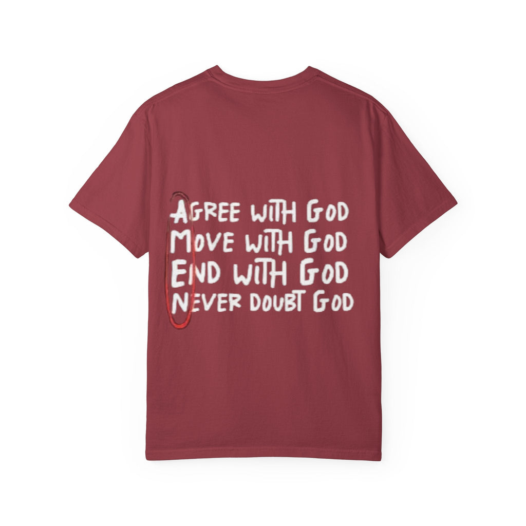 AMEN Acronym T-Shirt – Always Agree with God Move with God End with God Never Doubt God Christian Tee for Unwavering Faith Printify