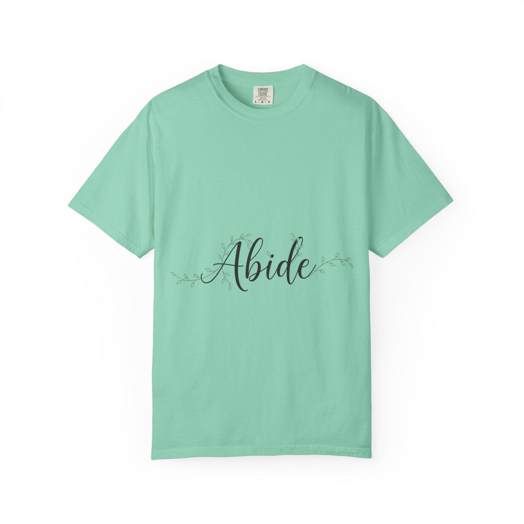 Abide in the Lord T-Shirt – Vine Design Christian Tee for Faithful Hearts Printify