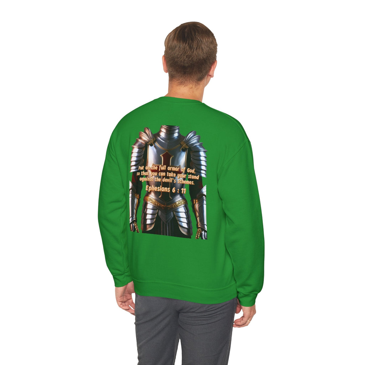 Religious Graphic Armor Of God Design - Unisex Heavy Blend™ Crewneck Sweatshirt Printify