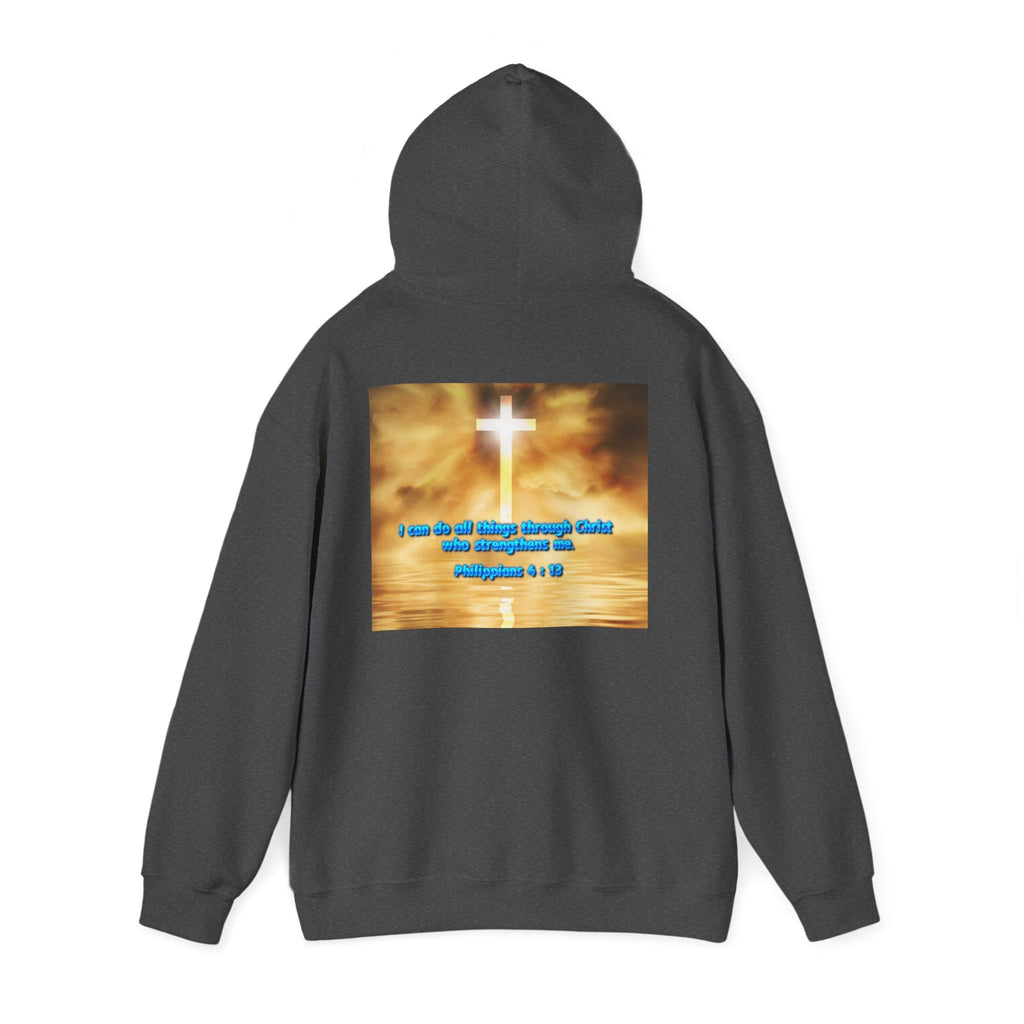 Bible Verse Unisex Heavy Blend™ Hooded Sweatshirt - Philippians 4 : 13 Printify