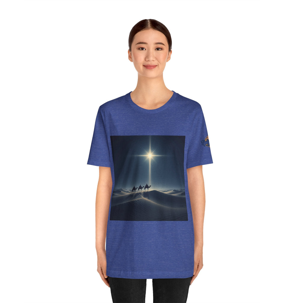 3 Wise Men T-shirt – Magi Camels Nativity Journey Christian Christmas T-shirt for Epiphany Faith & Holy Night Printify