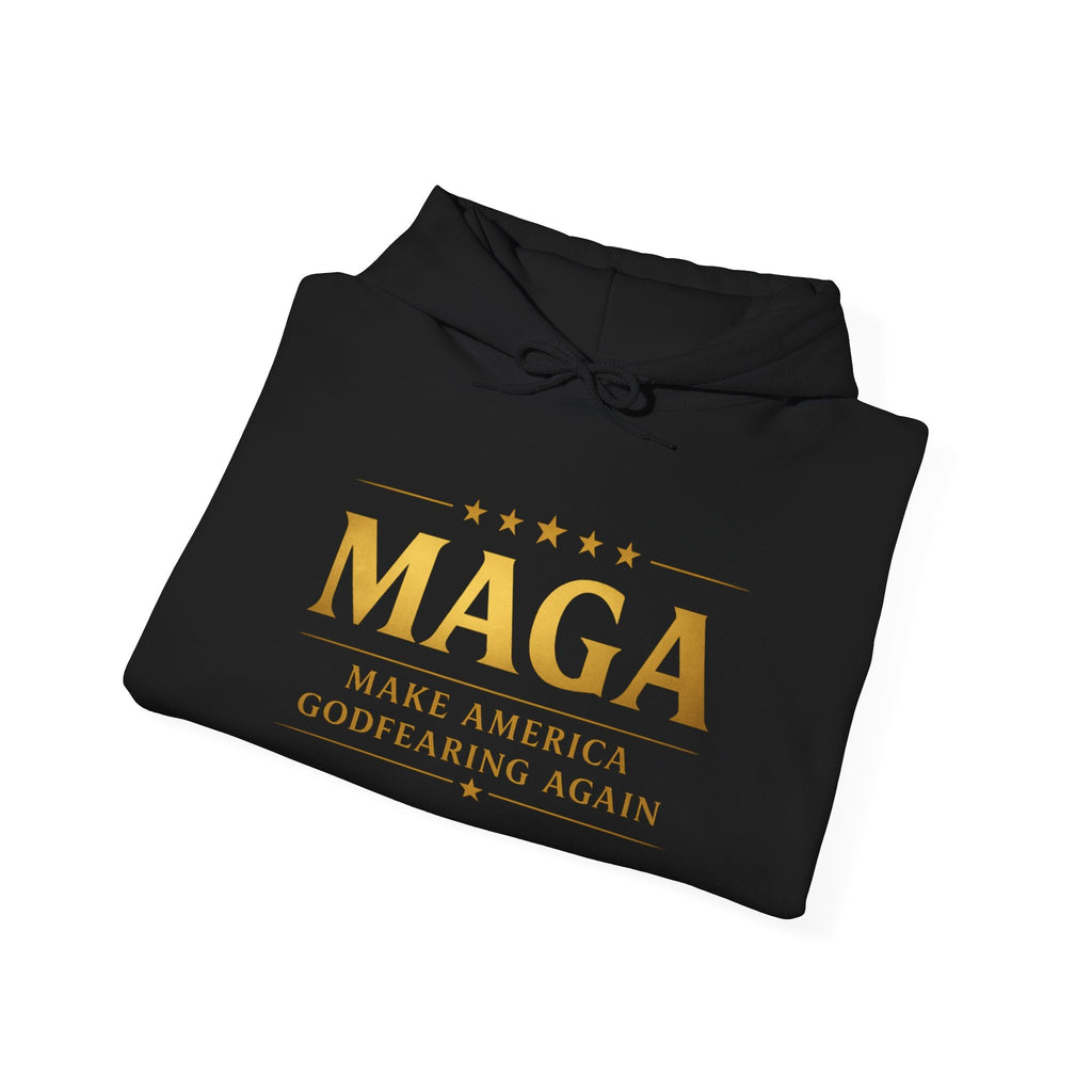 Hoodie - MAGA "Make America Godfearing Again" Political Graphic Hoodie Printify