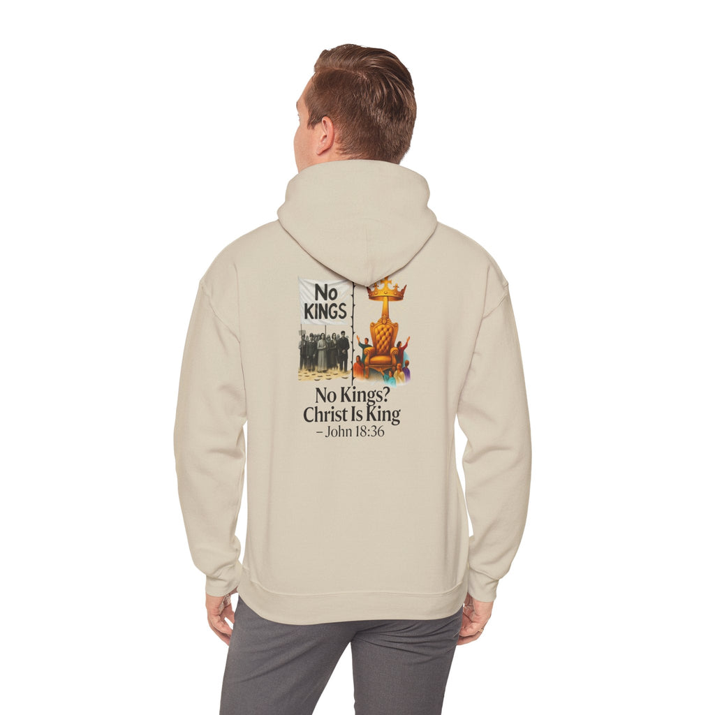 No Kings? Christ is King Hoodie – Bold Christian Hoodie for Sovereign Faith Printify