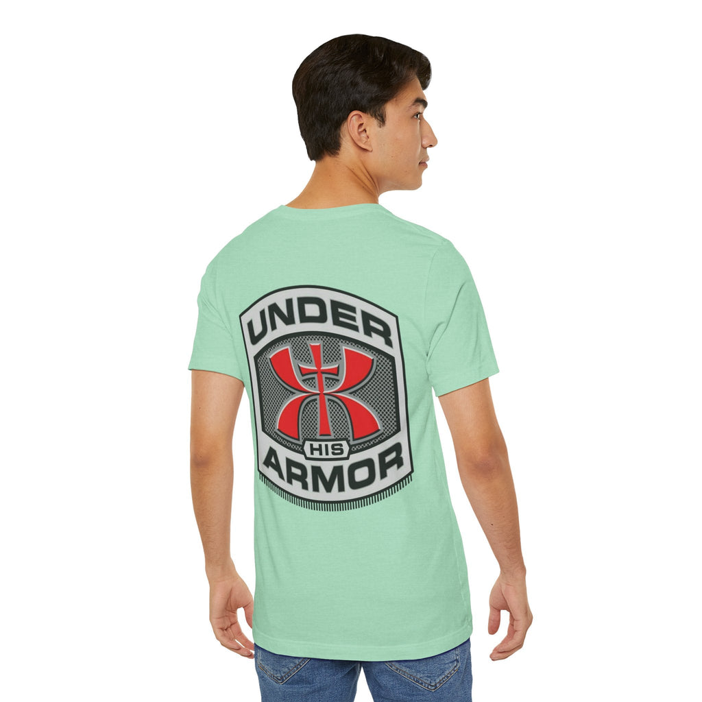 Under HIS Armor Christian T-Shirt — Faith-Inspired Under Armour Style Printify
