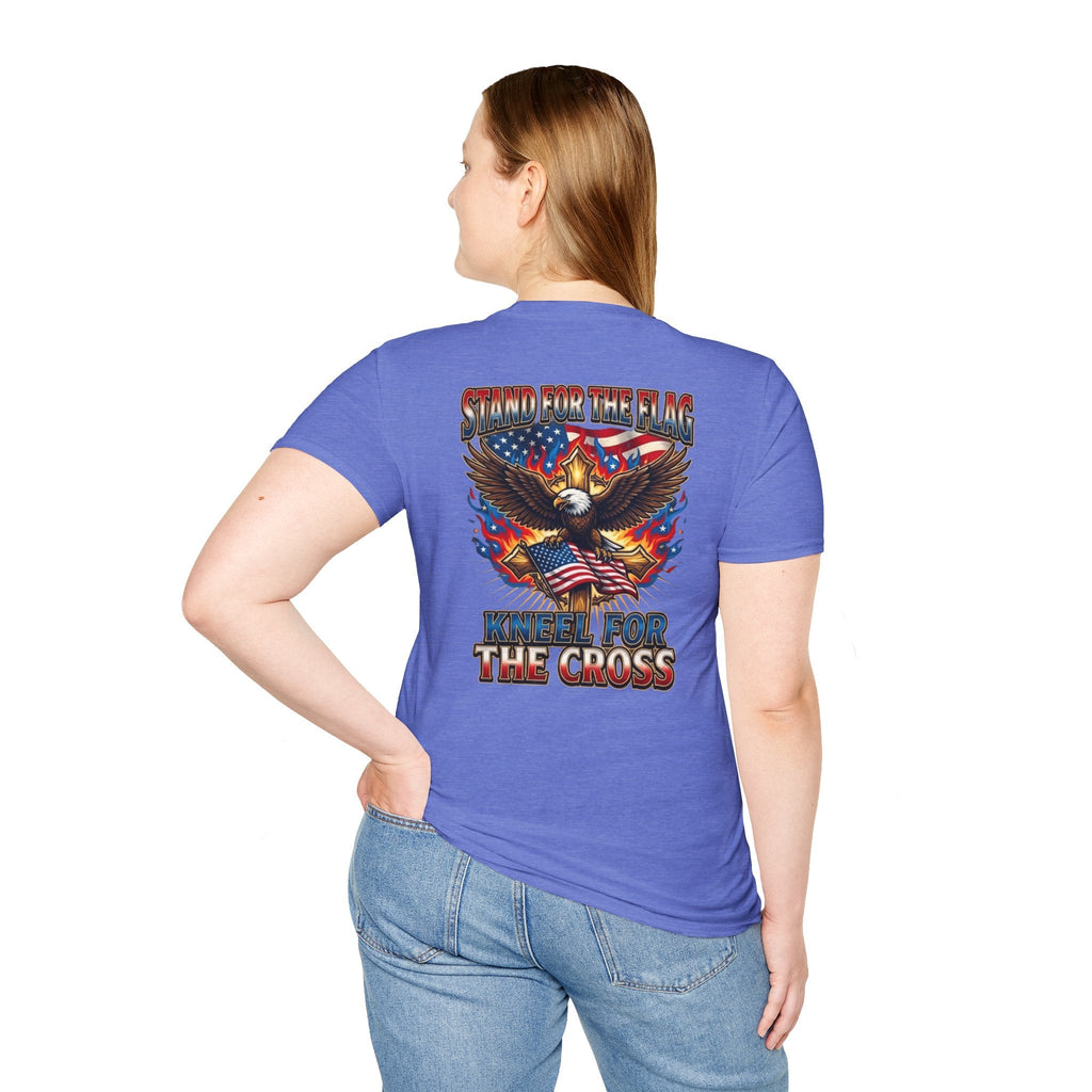 Stand for the Flag Kneel for the Cross T-shirt | Patriotic Eagle T-shirt Printify