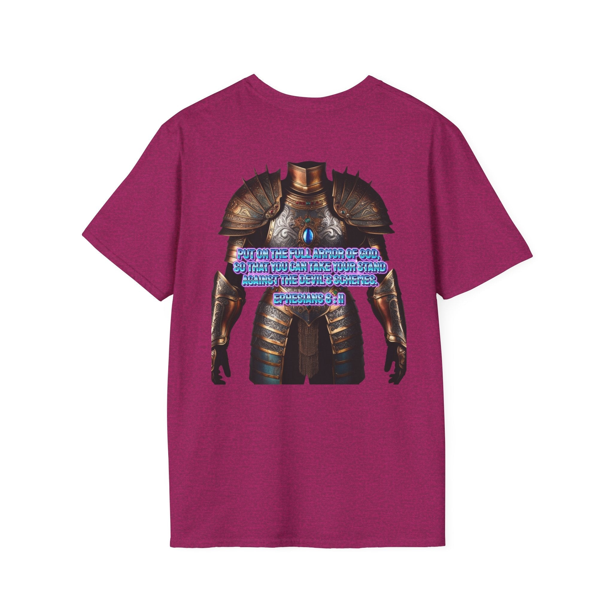 Religious Graphic Tee with Armor Of God Design - Unisex Softstyle T-Shirt Printify