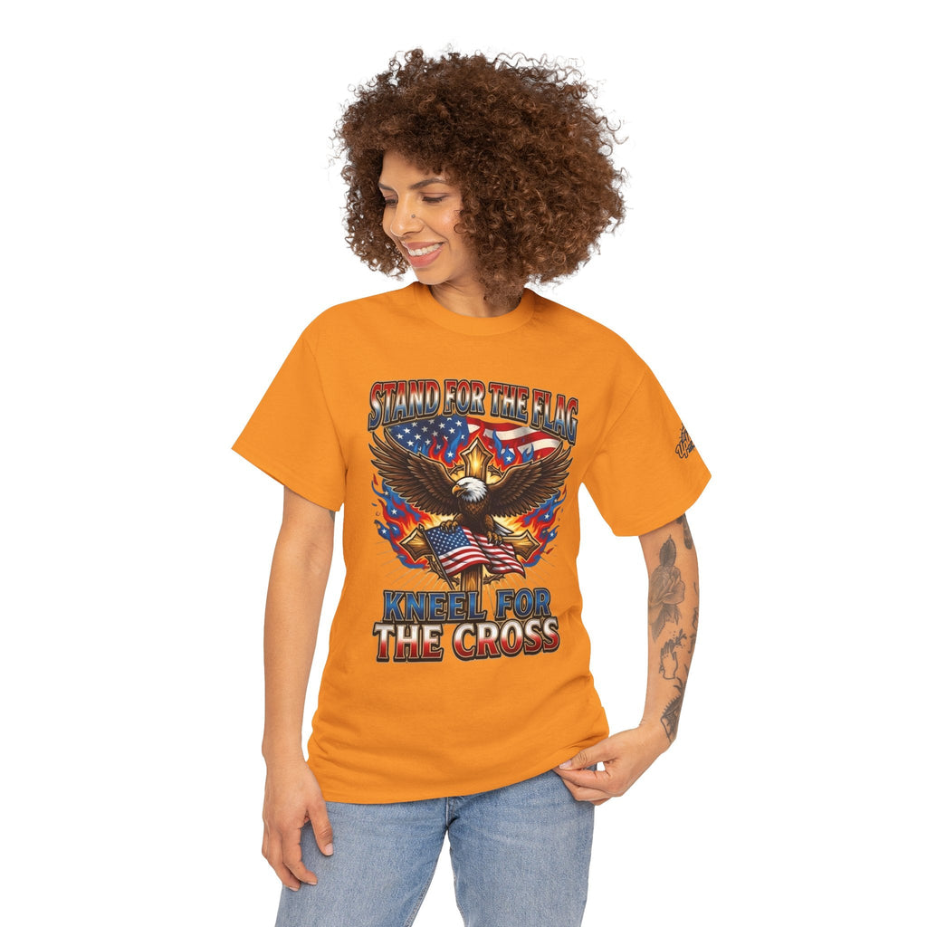Stand for the Flag Kneel for the Cross T-shirt | Patriotic Eagle T-shirt Printify