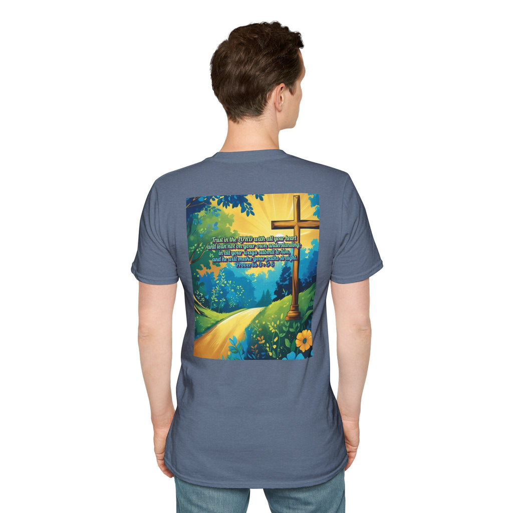 Trust in The Lord Proverbs 3:5-6 Biblical Design Unisex Softstyle T-Shirt Printify
