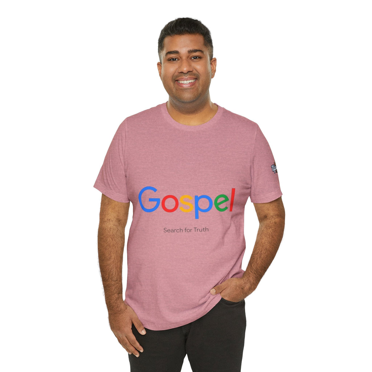 Gospel Graphic Tee — "Gospel" Colorful Logo Christian T-Shirt Printify