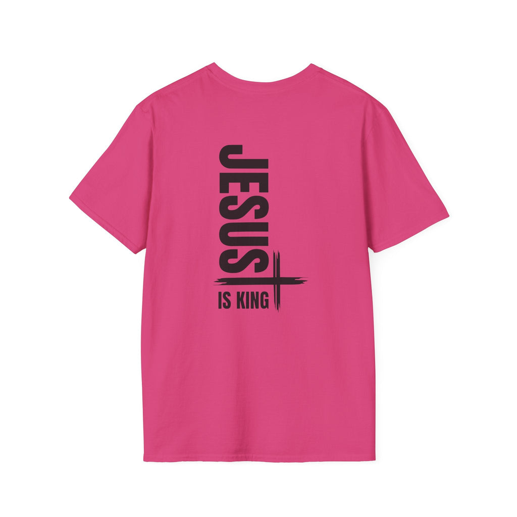 Jesus Is King T-shirt | Modern Typographic Cross Christian T-shirt Printify