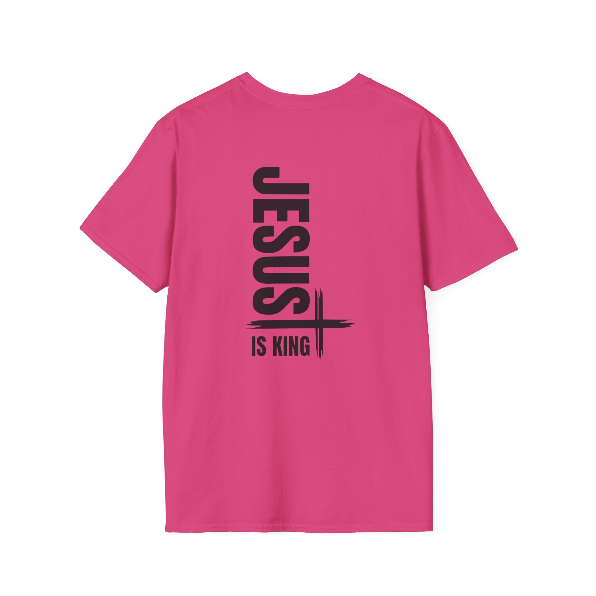 Jesus Is King T-shirt | Modern Typographic Cross Christian T-shirt Printify
