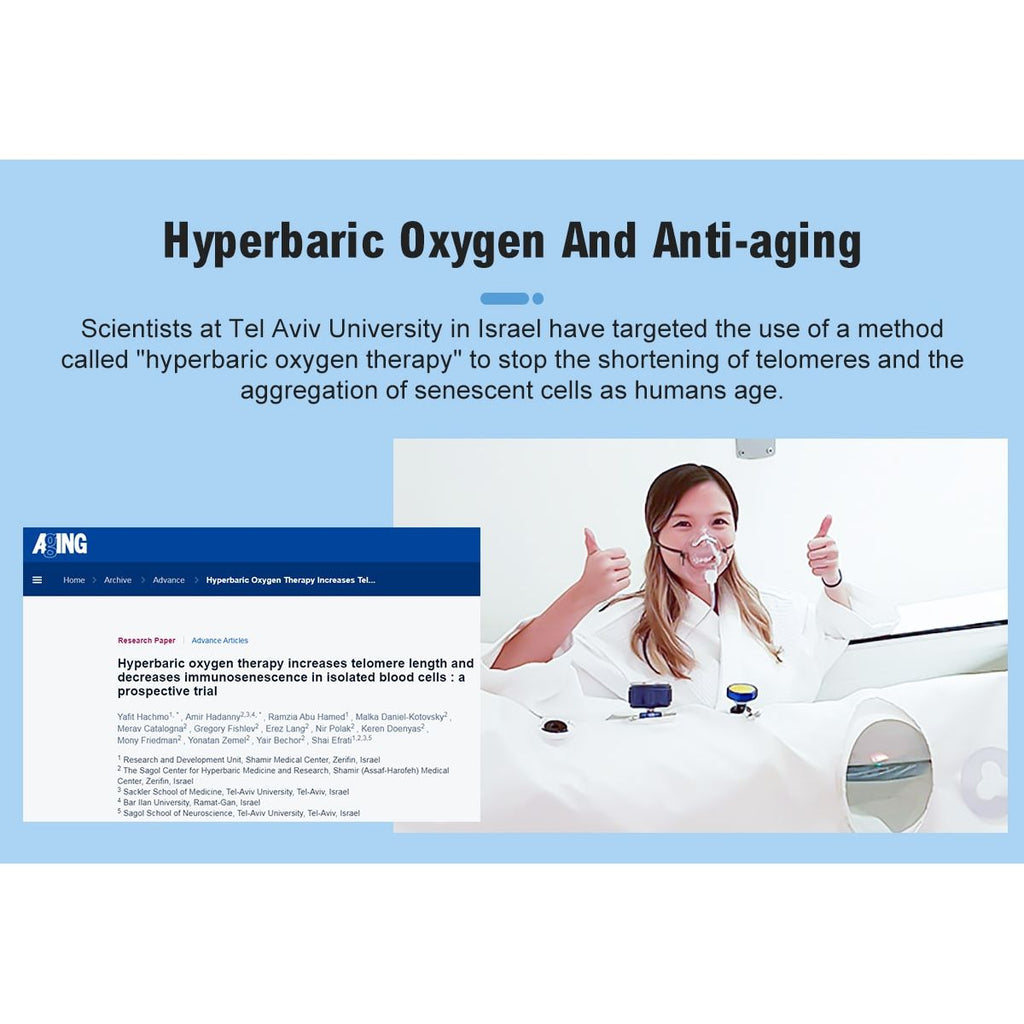 Oxy-Air Portable Home Soft Lying Hyperbaric Chamber 1.3ATA-1.5ATA LifeMed USA