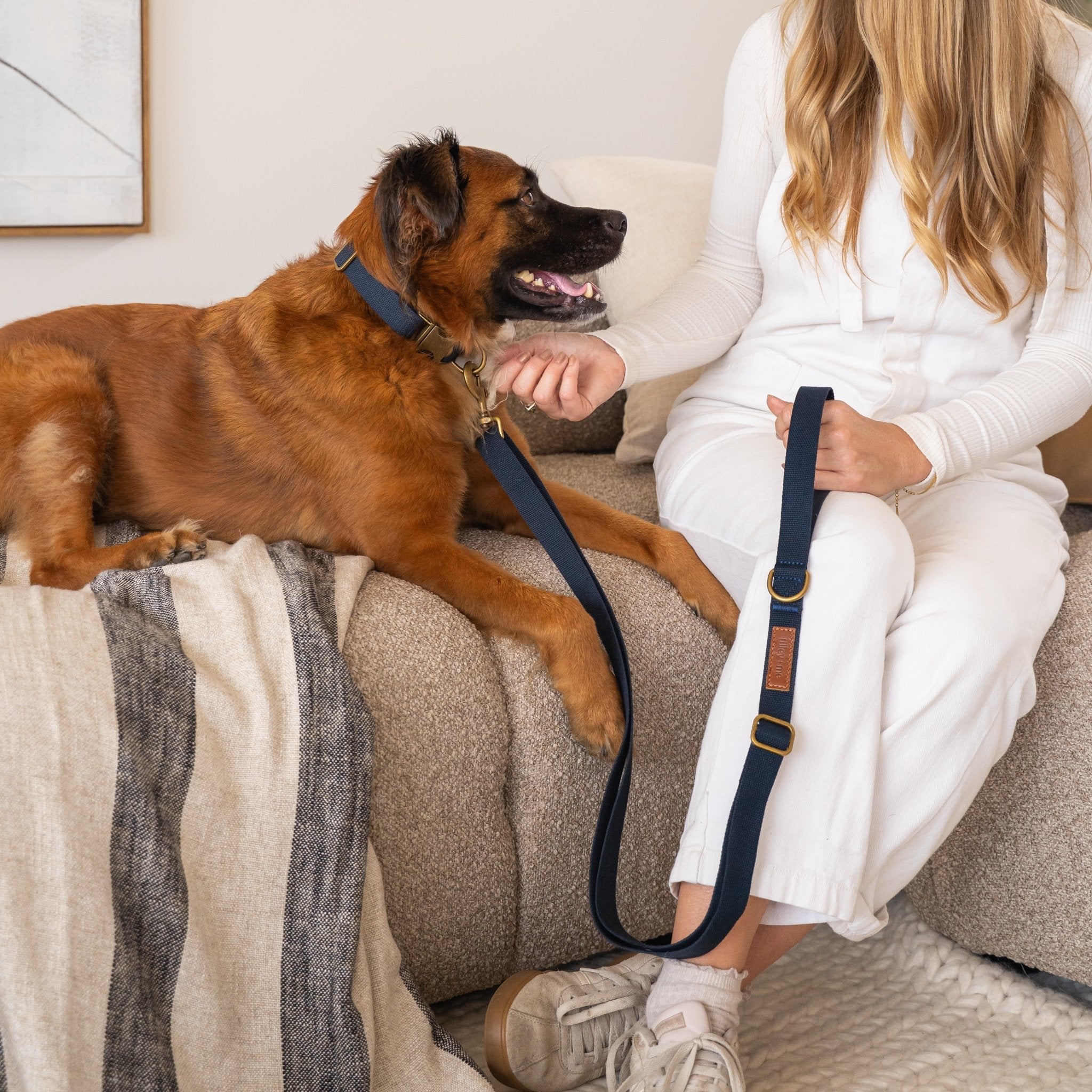 Hemp Cotton Dog Leash - Durable, Sustainable, Adjustable, Lightweight & Soft Tilley + Me