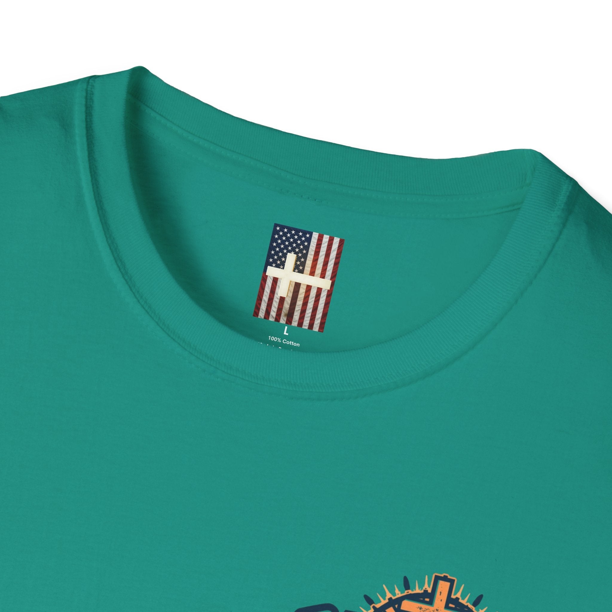 Jesus Is King T-shirt | Modern Typographic Cross Christian T-shirt Printify