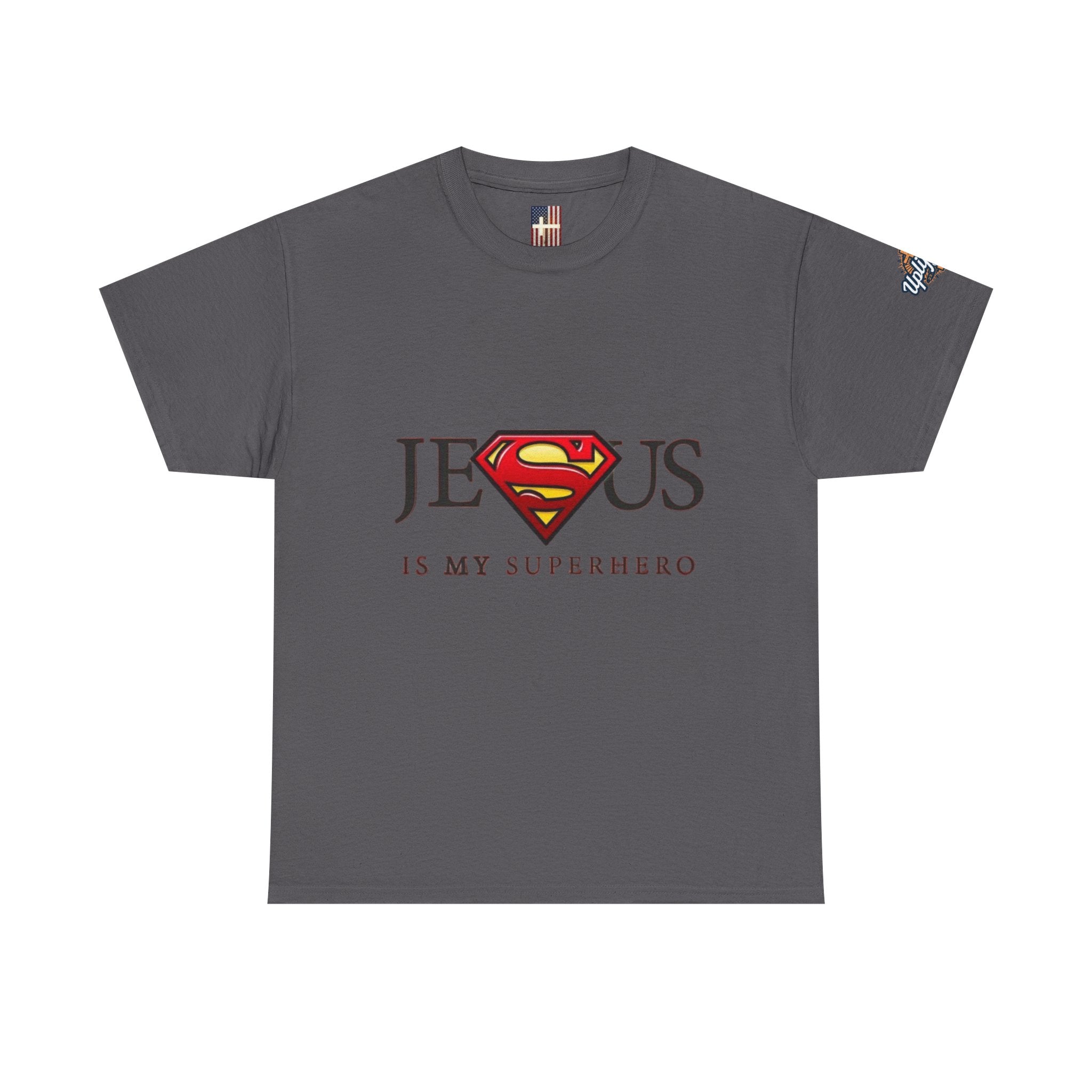Jesus Is My Superhero T-Shirt — Faith-Based Superman-Inspired Tee Printify
