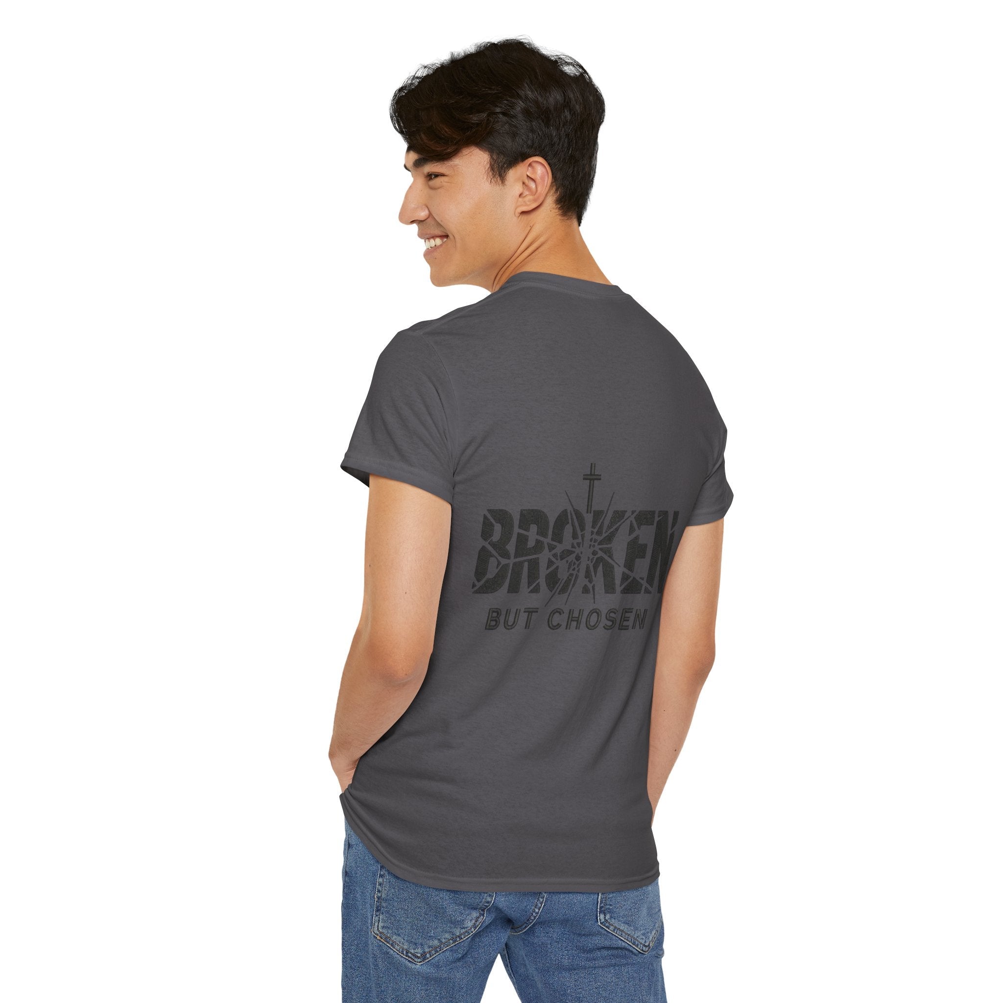 Broken But Chosen T-Shirt — Inspirational Faith Graphic Tee Printify
