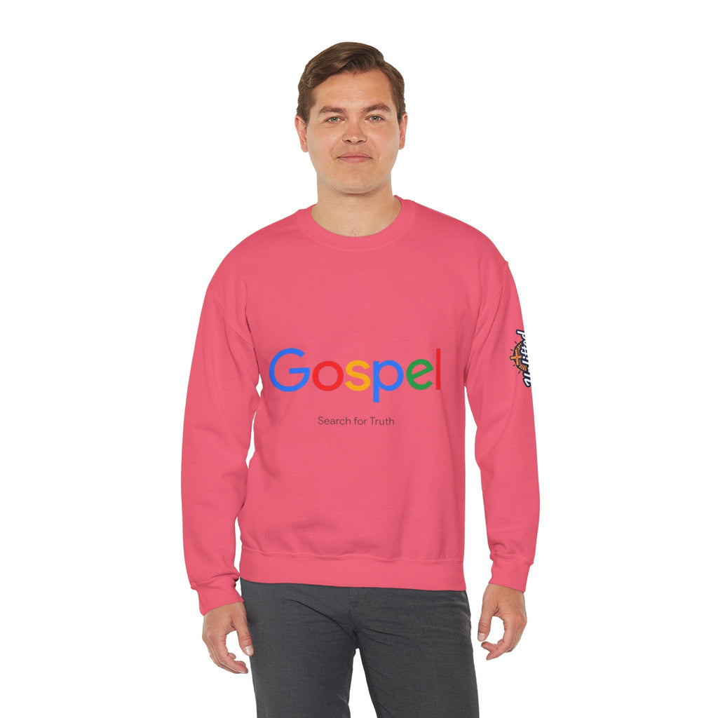 Gospel Graphic Sweatshirt — "Gospel" Colorful Logo Christian Sweatshirt Printify