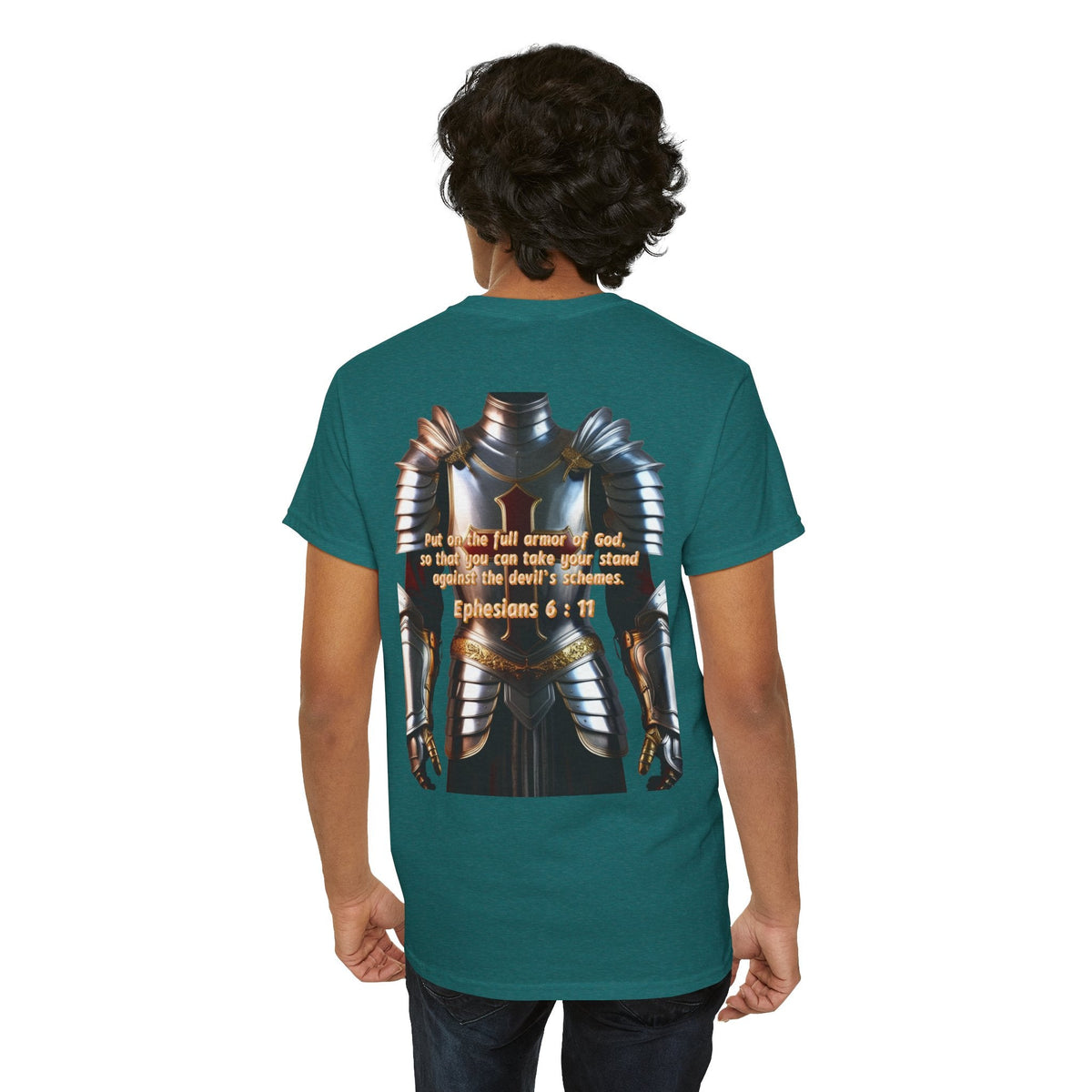 Religious Graphic Armor Of God Design - Unisex Heavy Cotton Tee Printify