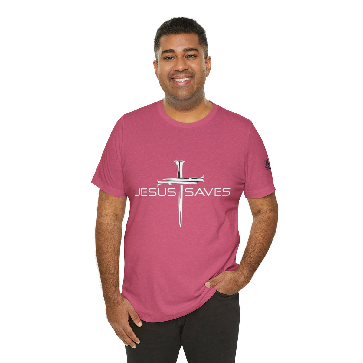 Copy of Jesus Saves T-shirt – 3 Nails Crucifix Cross Christian T-shirt for Redemption Faith & Bold Salvation