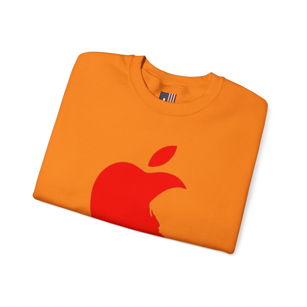 iPray Apple Logo Sweatshirt — Funny Christian Sweatshirt (Minimal Red Apple Graphic) Printify